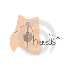 Safety pin icon logo design vector illustration template