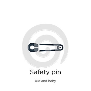 Safety pin icon vector. Trendy flat safety pin icon from kid and baby collection isolated on white background. Vector illustration