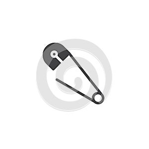 Safety pin vector icon