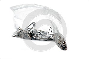 Safety Pins in a Plastic Bag