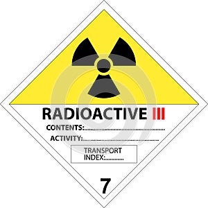 Safety placard - warning sign radioactive