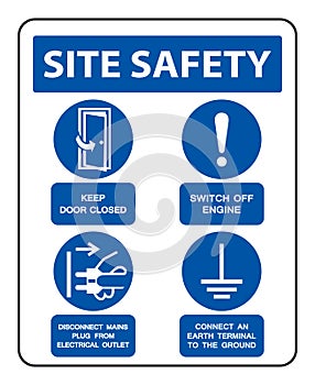 Safety PPE Must Be Worn Sign Isolate On White Background,Vector Illustration EPS.10