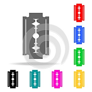 Maquinilla de afeitar cuchilla icono. Barbero elemento más vistoso iconos móvil a telarana aplicaciones. icono sitio telarana diseno a 