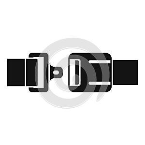 Safety seatbelt icon, simple style