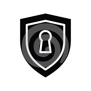 Safety Shield vector solid Icon Design illustration. Cloud computing Symbol on White background EPS 10 File