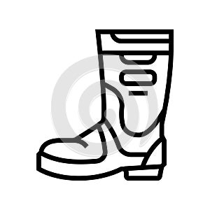 safety shoes ppe protective equipment line icon vector illustration