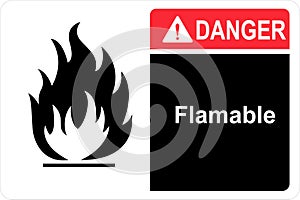 Safety Sign Danger Flamable ANZI Z535