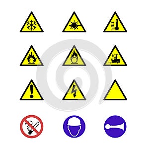 Safety signs and notices photo