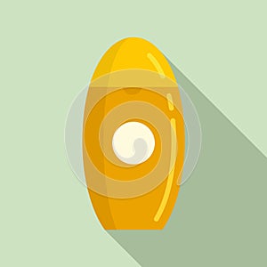 Safety sun protection cream icon, flat style
