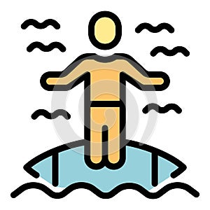 Safety surf icon vector flat