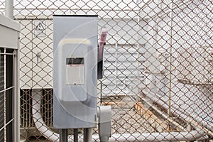 Safety switches installed outdoors to control electrical equipment outside the building.