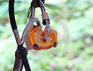 Safety tether springhook and safety rope part