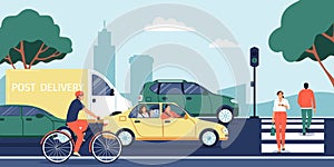 Safety And Transport Background Illustration