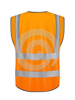 Safety vest back