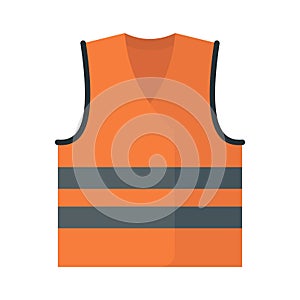 Safety vest icon, flat style