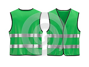 Safety vest mockup Front and back view