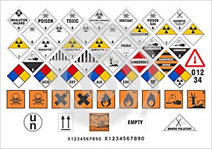 Safety warning signs - Transport Signs 3/3 - Vector