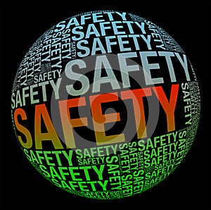 Safety in word collage