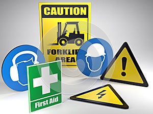 Safety at work signs