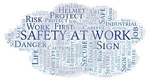 Safety At Work word cloud.