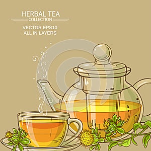 Safflower tea background