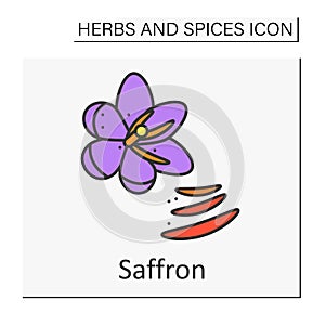 Saffron color icon