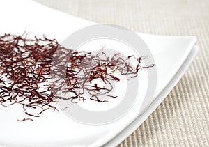 Saffron, crocus sativus, Spice derived from dried Saffron Crocus stigmas