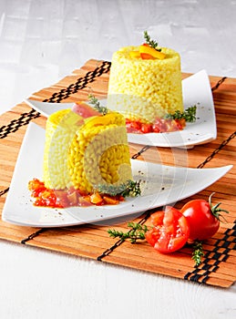 Saffron risotto photo