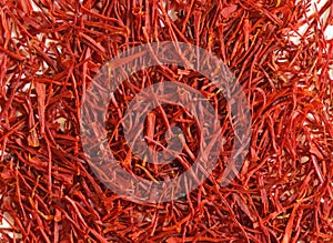 Saffron stigmas pattern and texture