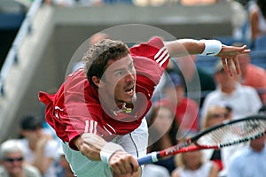 Safin Marat plays volley