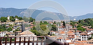 Safranbolu houses and hill panorama photo