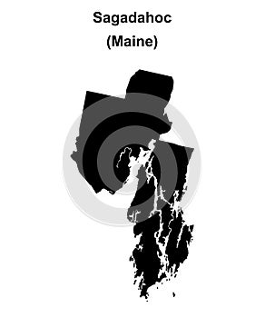 Sagadahoc outline map