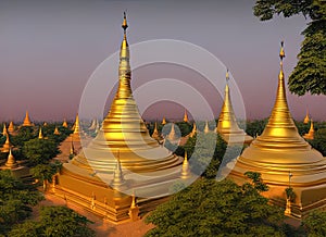 Sagaing, Sagaing, Myanmar. Generative AI.