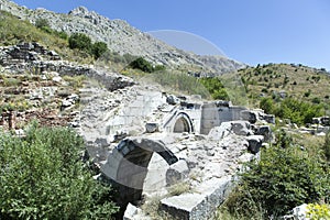 Sagalassos Ancient City Ruins And Mountains