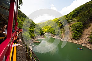 The Sagano Romantic Train Kyoto Japan