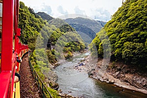 The Sagano Romantic Train Kyoto Japan