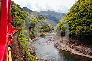 The Sagano Romantic Train Kyoto Japan