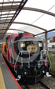 The Sagano Scenic Railway also Called Sagano Romantic Train