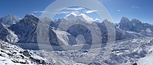 Sagarmatha national park, Everest, Lhotse and Ngozumpa glacier photo