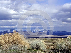 Sage, Mountains and Clouds