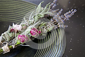 Sage, Rose and Lavender Smudge Sticks for Cleansing the Environment photo