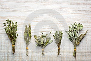 Sage, Thyme and Rosemary Cooking Herbs