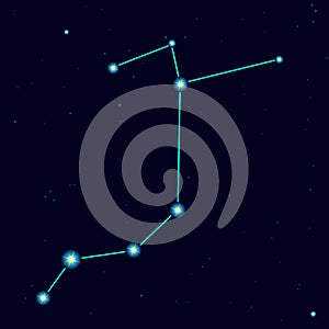 Vector starry sky with constellation Saggitarius