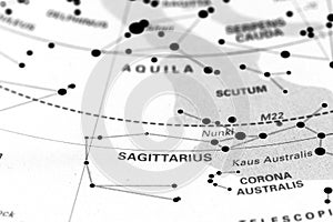 Sagittarius on star map