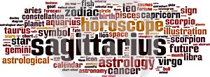 Sagittarius word cloud
