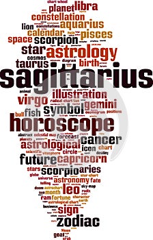 Sagittarius word cloud