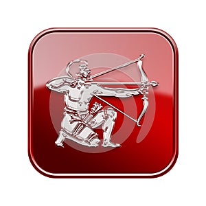 Sagittarius zodiac icon grey.