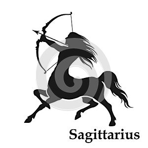 Sagittarius zodiac sign symbol. horoscope icon. isolated astrological image photo