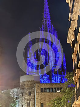 sagrada barcelona at night