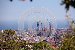 Sagrada Familia viewed from Parc Guell